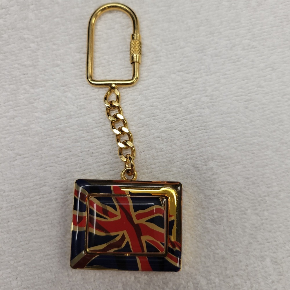 Union Jack spinning key chain‎